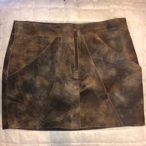 Leather Mini Skirt